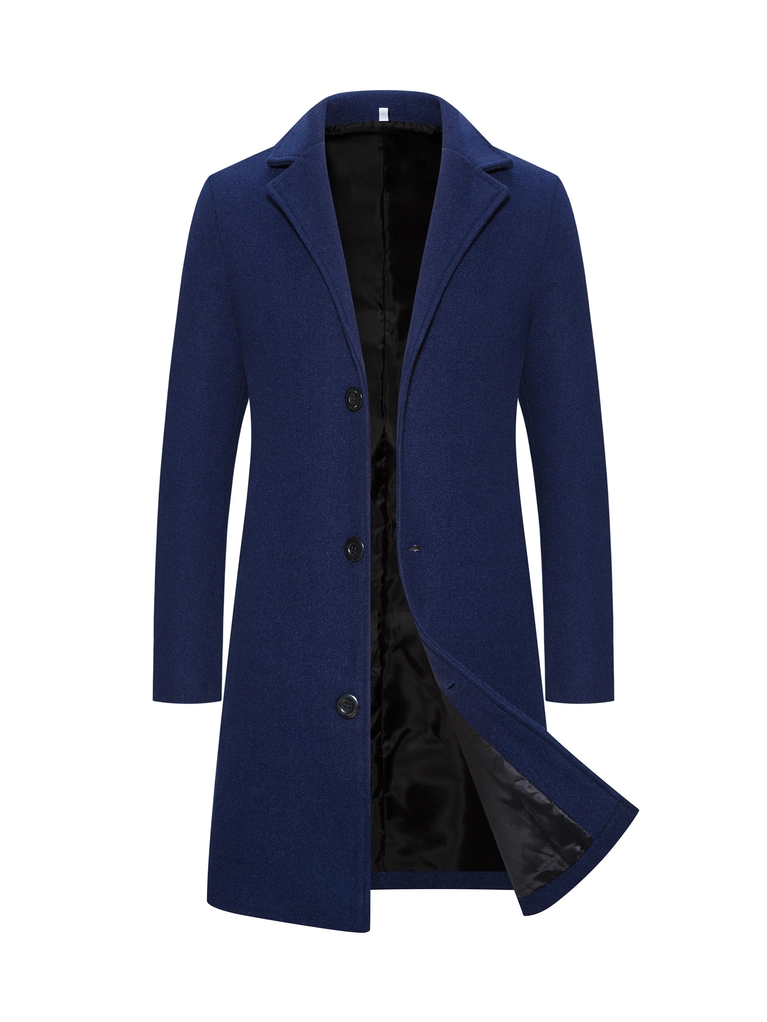 New Men's Mid-length Single Breasted Trench Coat Jacket