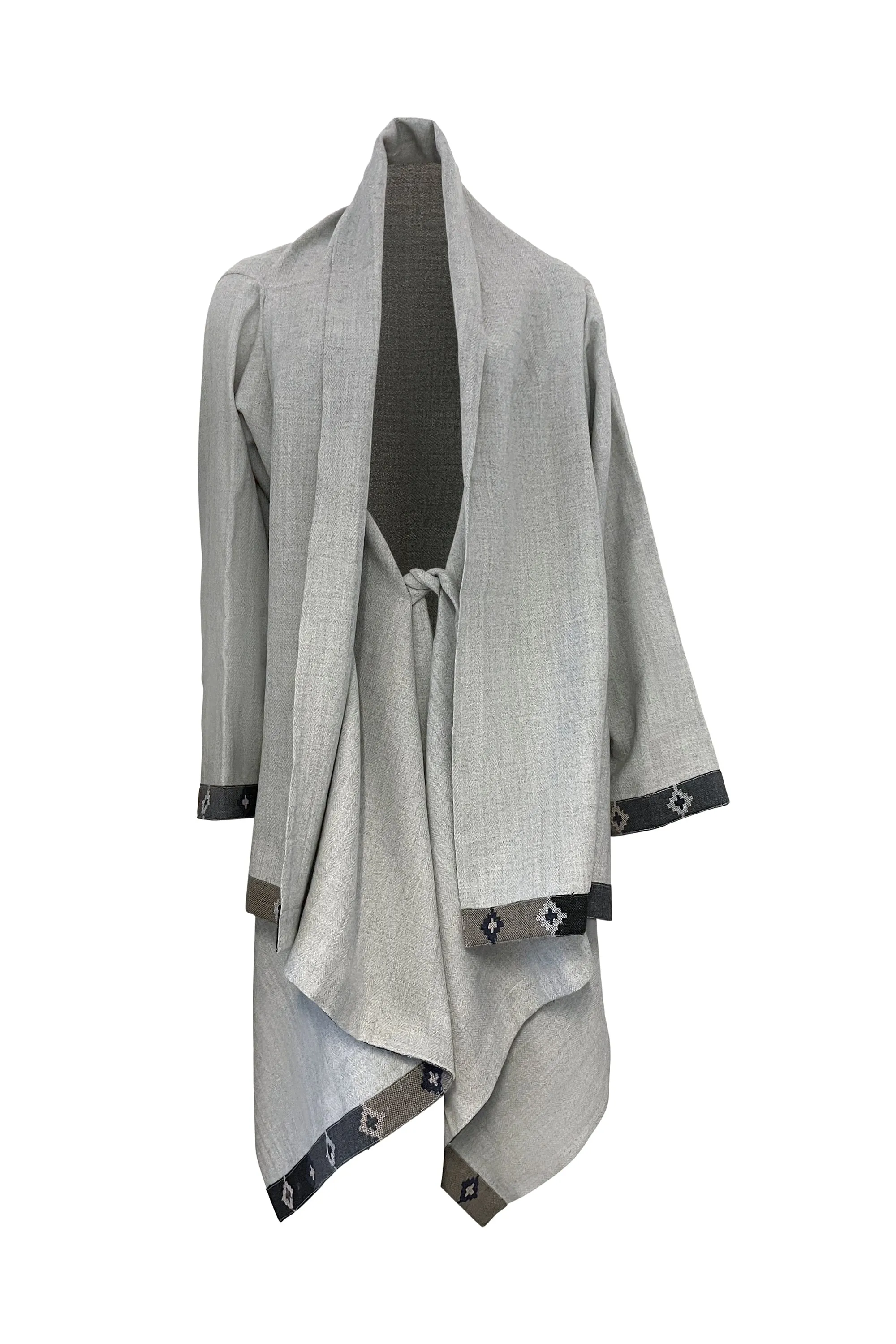 NEW! Wool Cape Coat Cocoon Silver