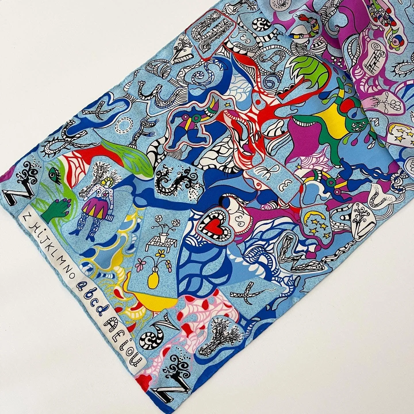 NIKI DE SAINT PHALLE L'Alphabet Silk Scarf