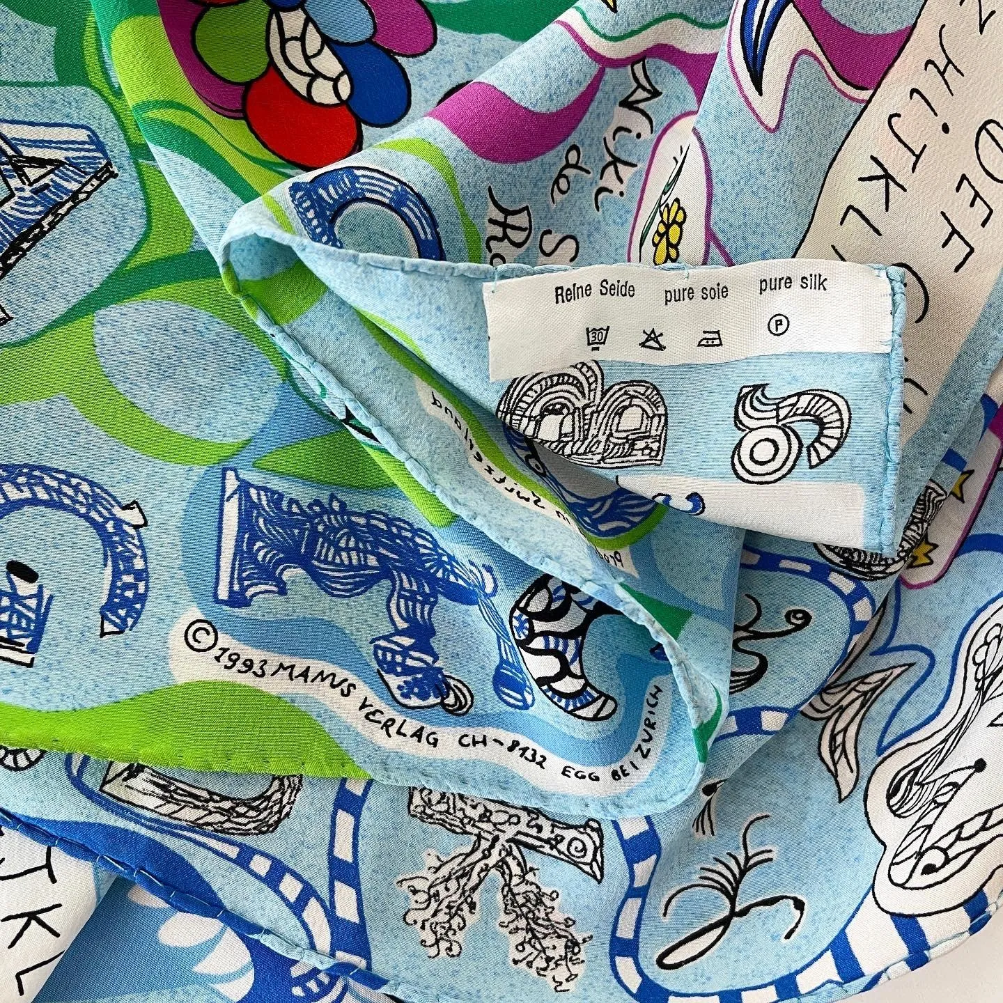 NIKI DE SAINT PHALLE L'Alphabet Silk Scarf