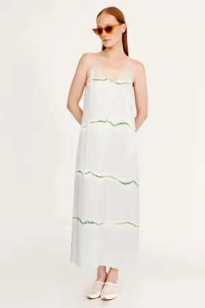 NORMANDIE MAXI DRESS - ICE BLUE AND JADE