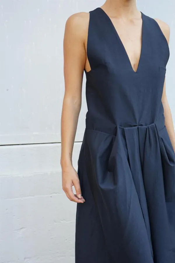 OLENA Sleeveless Jumpsuit with Flap