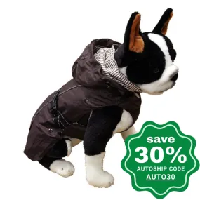 One for Pets - All-Weather Dog Coat with Removable Fleece - Brown - 22"