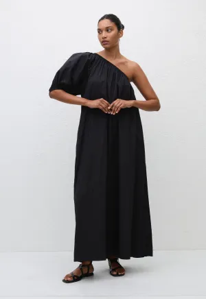 One Shoulder Maxi Dress - Black