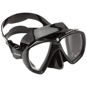 Open Box Cressi Liberty Duo Spe Scuba Diving Mask - Black/Black/Black