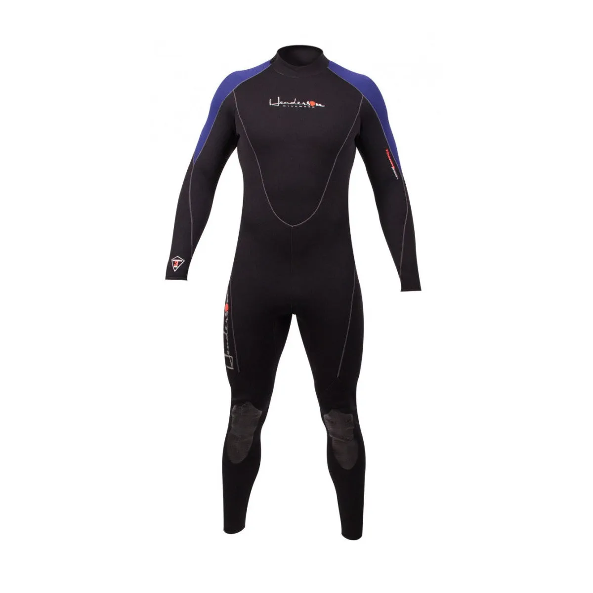 Open Box Henderson Man Thermoprene Jumpsuit (Back Zip) 5mm Scuba Wetsuit, Black / Blue, Size: Large