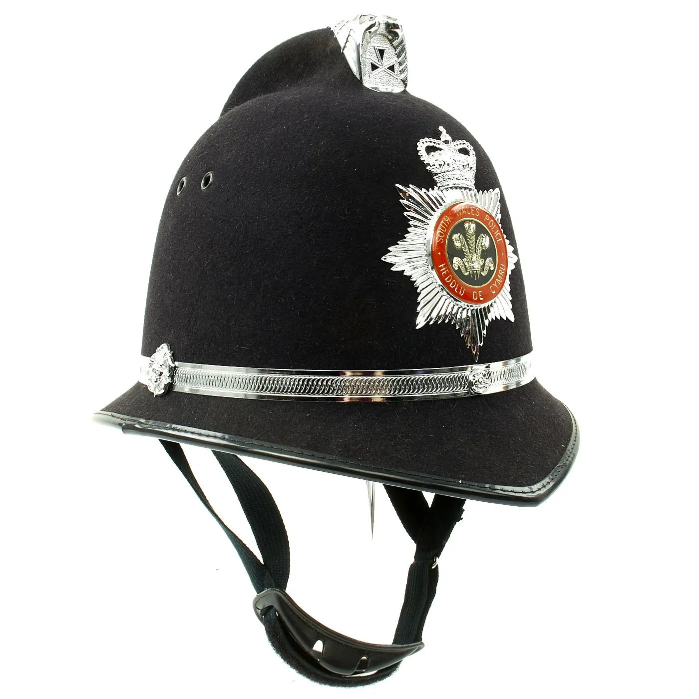 Original British Comb Top Bobby Helmet from the South Wales Police in size 59 - c. 1990