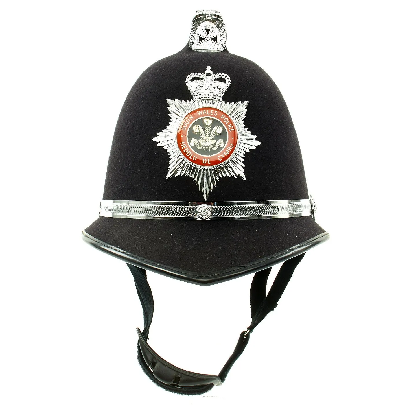 Original British Comb Top Bobby Helmet from the South Wales Police in size 59 - c. 1990