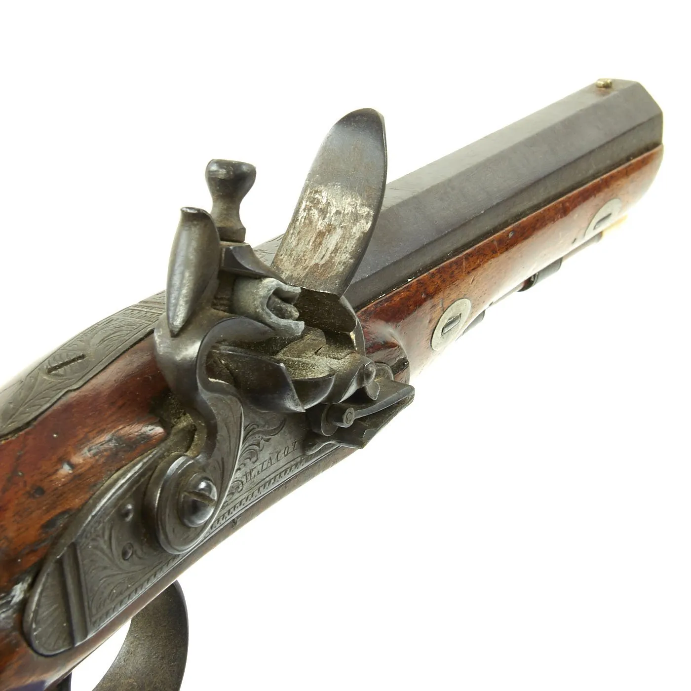 Original British Octagonal Barrel Flintlock Overcoat Pistol by W.J. Acot of London - c. 1825