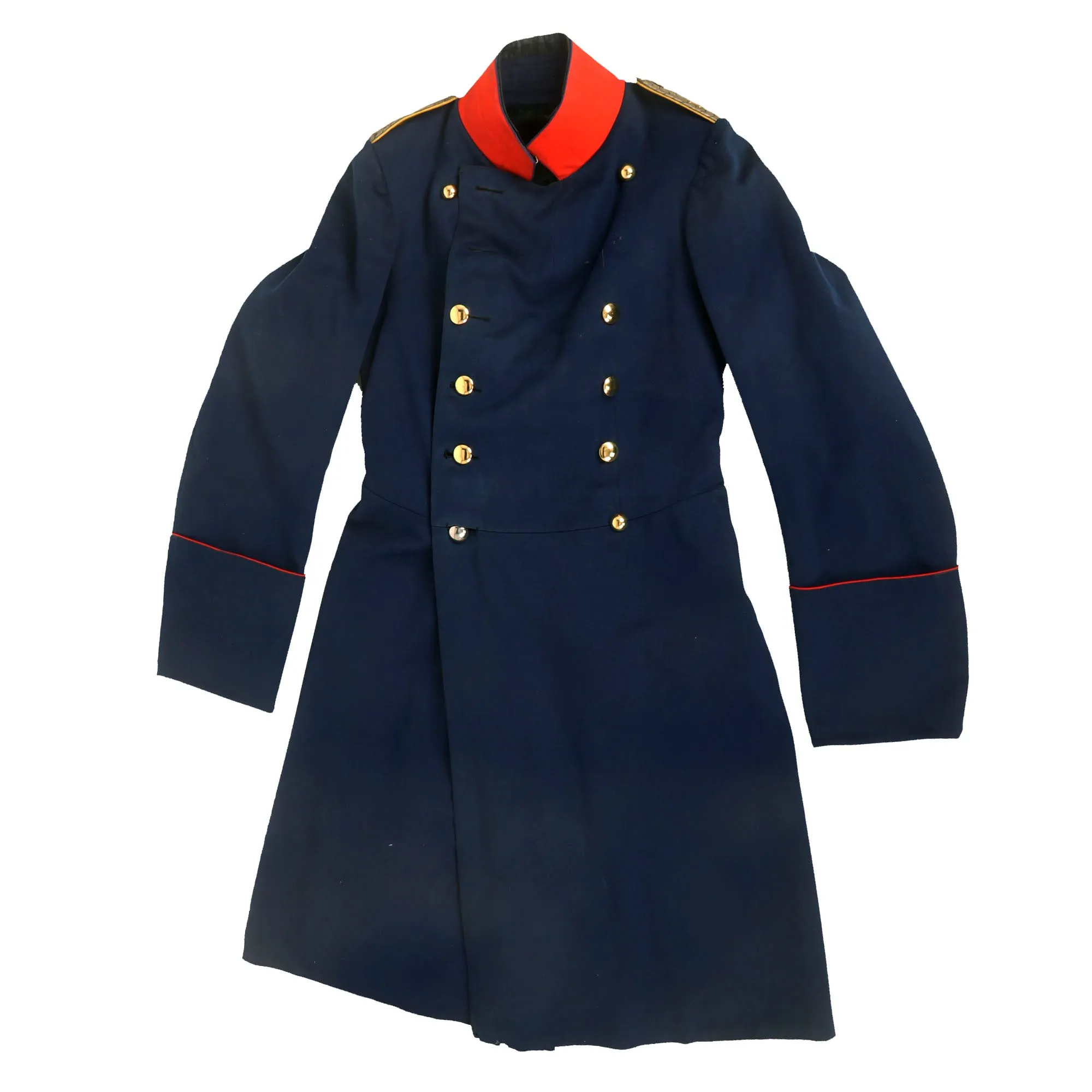 Original Imperial German Pre-WWI Officer’s Double-Breasted Frock Coat - 157th Cavalry Shoulder Boards