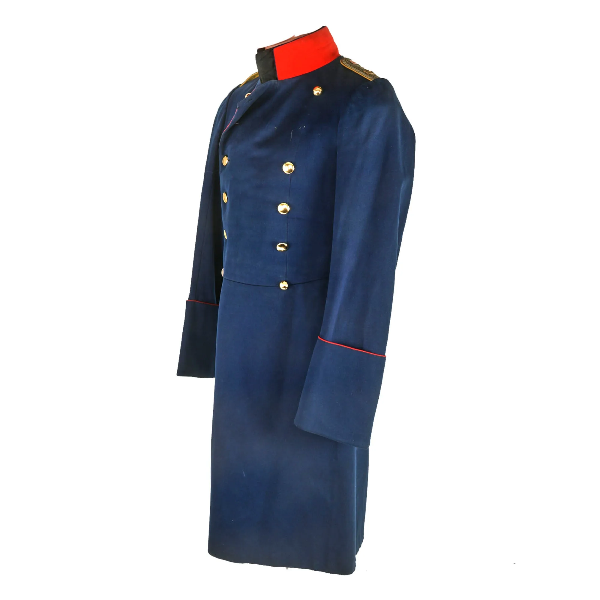 Original Imperial German Pre-WWI Officer’s Double-Breasted Frock Coat - 157th Cavalry Shoulder Boards