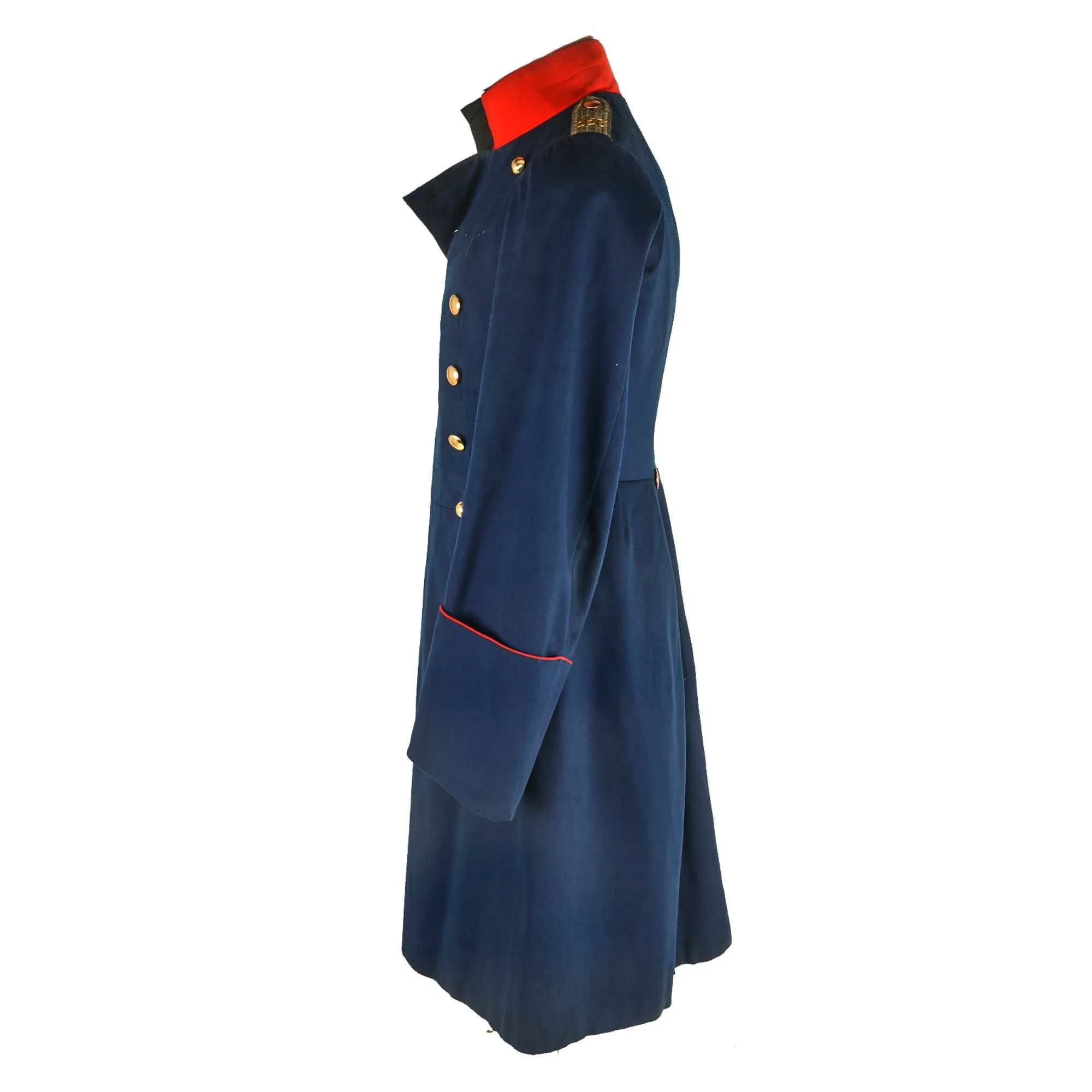 Original Imperial German Pre-WWI Officer’s Double-Breasted Frock Coat - 157th Cavalry Shoulder Boards