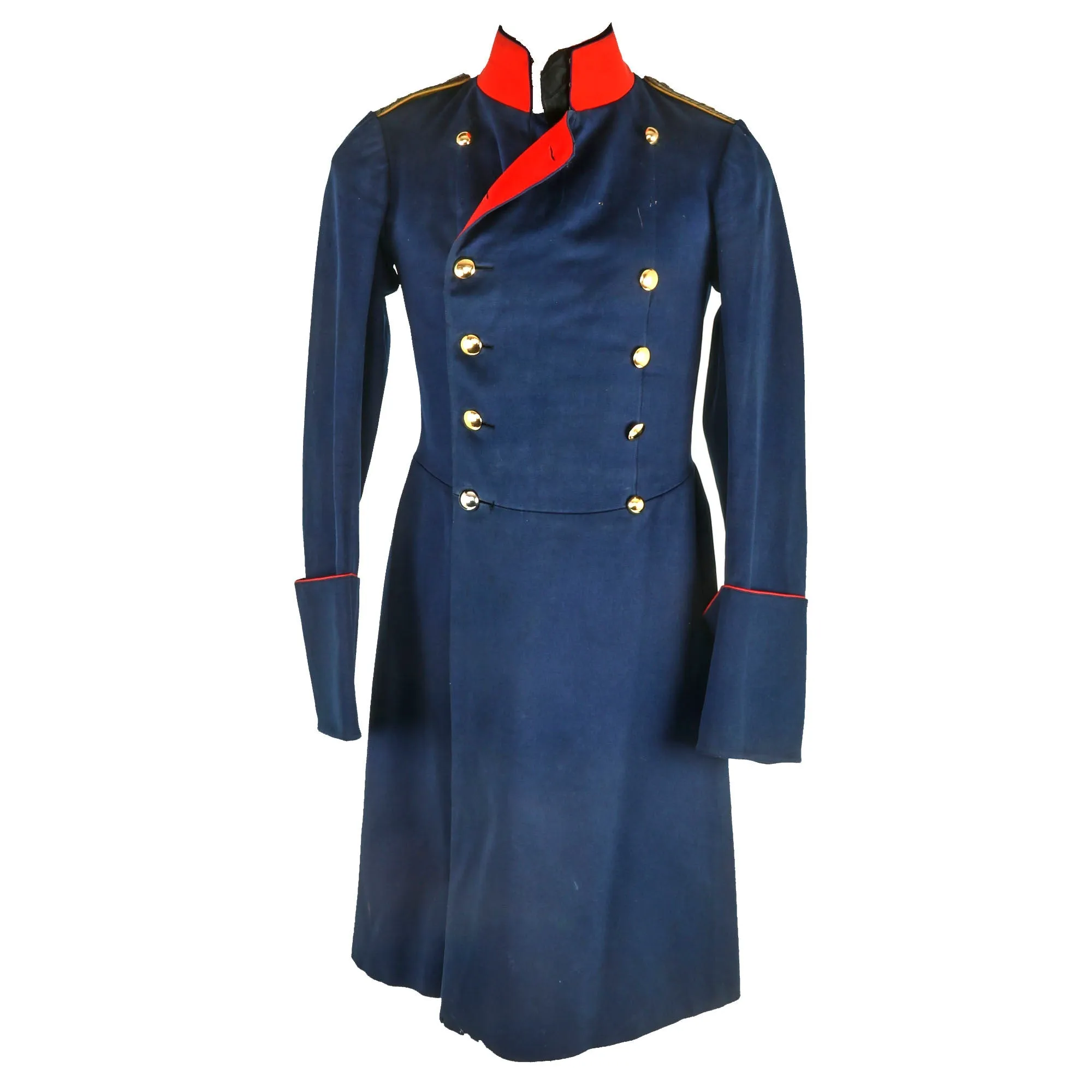 Original Imperial German Pre-WWI Officer’s Double-Breasted Frock Coat - 157th Cavalry Shoulder Boards