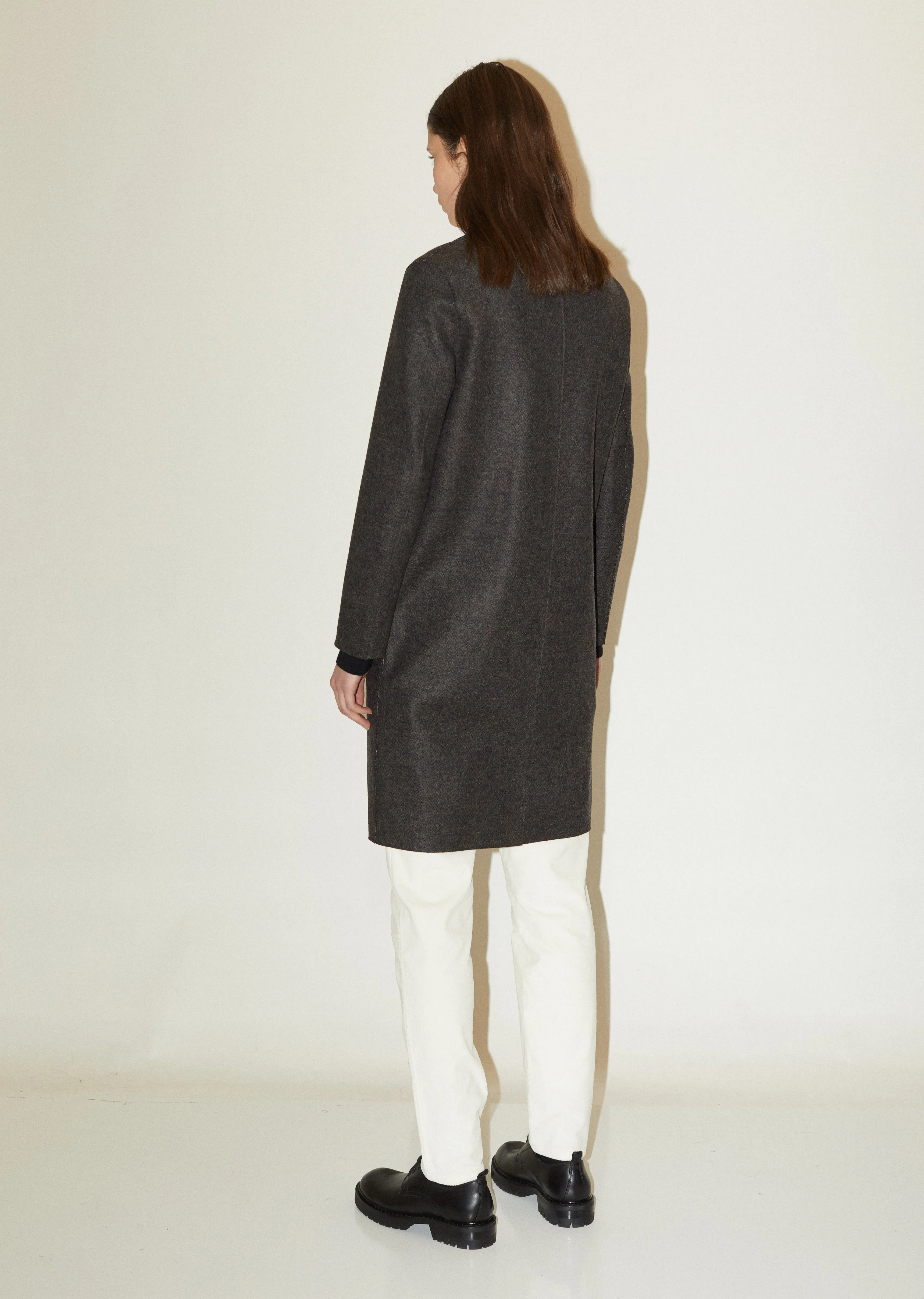 Overcoat Double Faced Wool Cocoon Coat