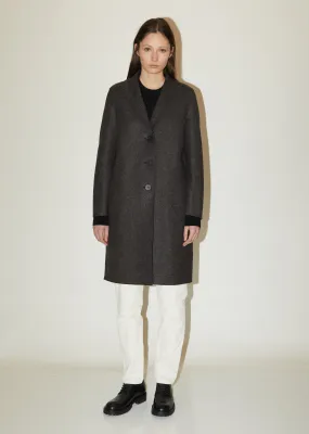 Overcoat Double Faced Wool Cocoon Coat