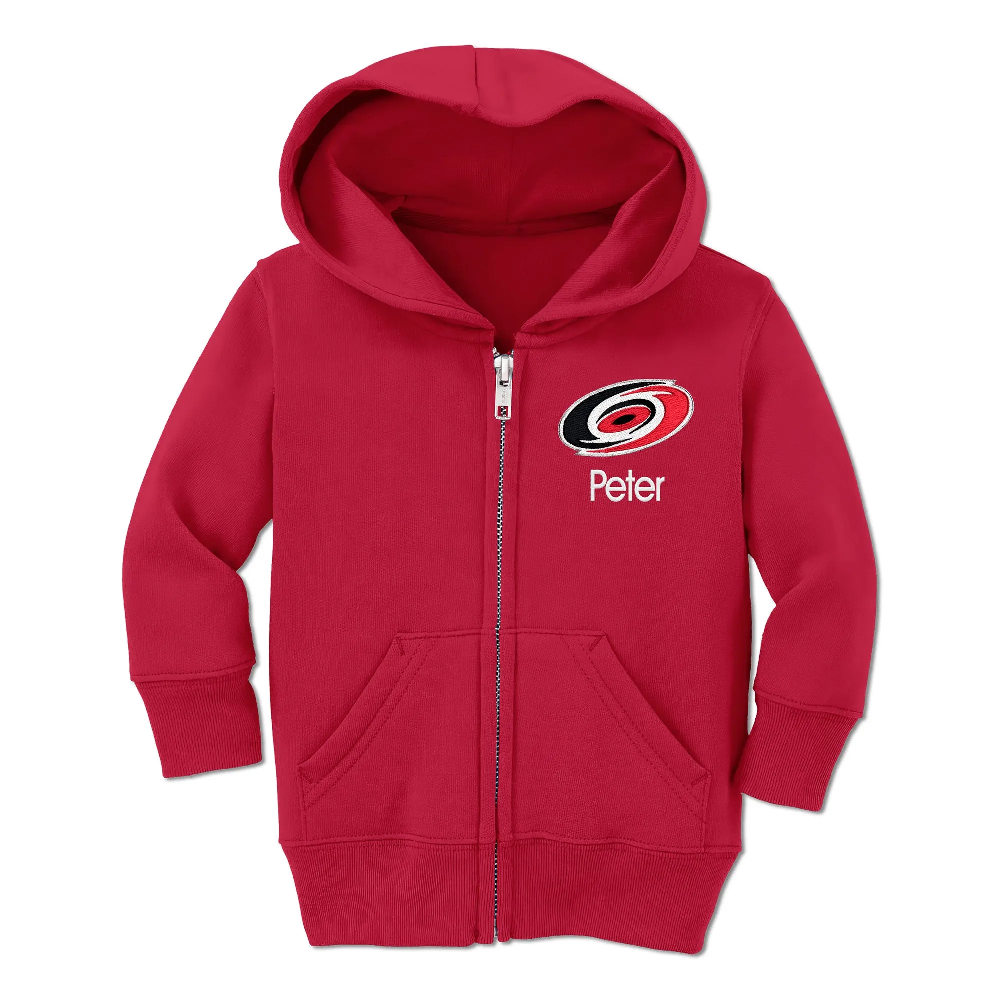 Personalized Carolina Hurricanes Toddler Full-Zip Hooded Sweatshirt