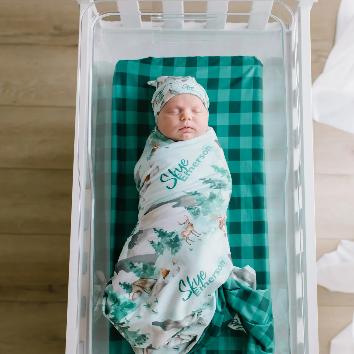 Personalized  Swaddle & Hat Set | The Great Outdoors