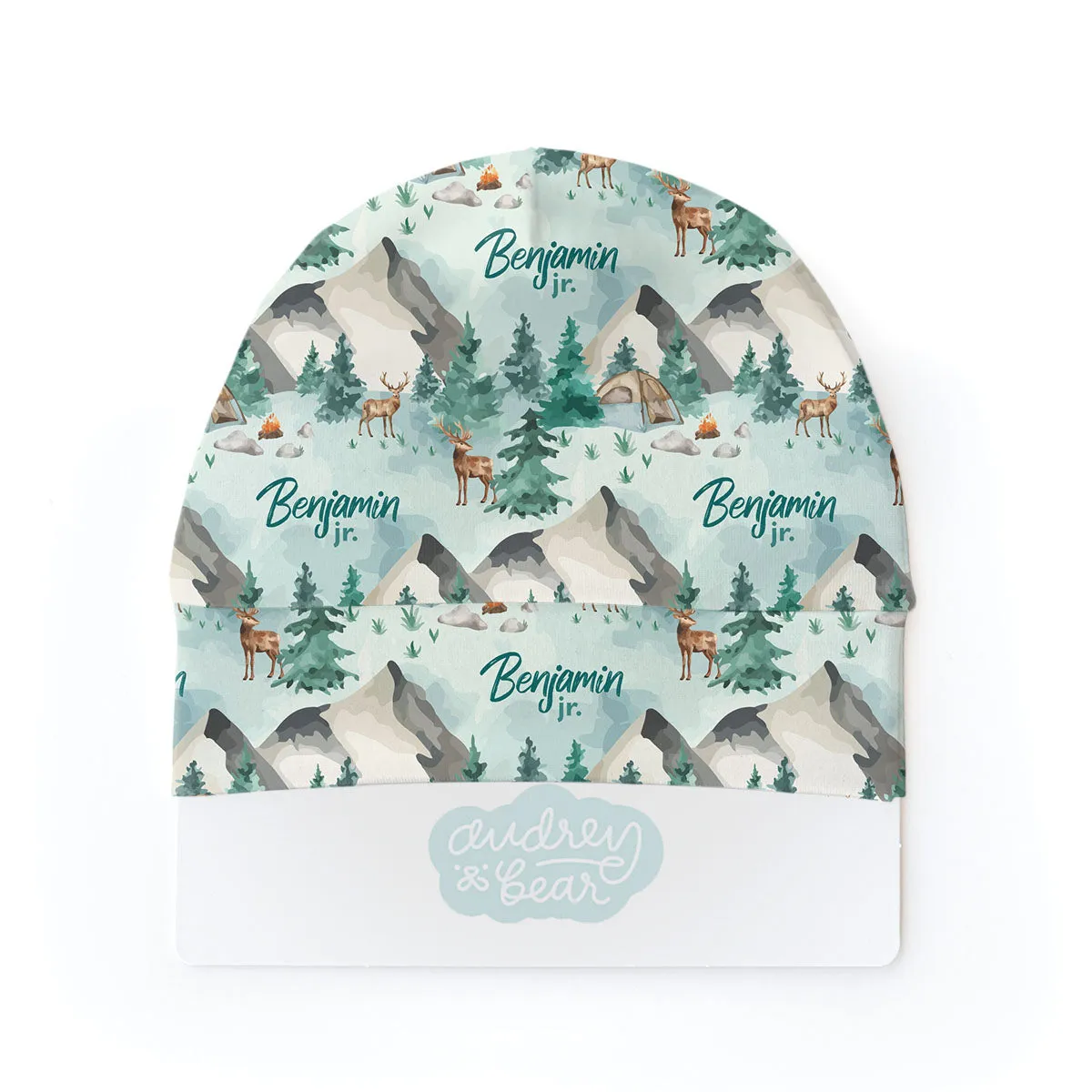 Personalized  Swaddle & Hat Set | The Great Outdoors