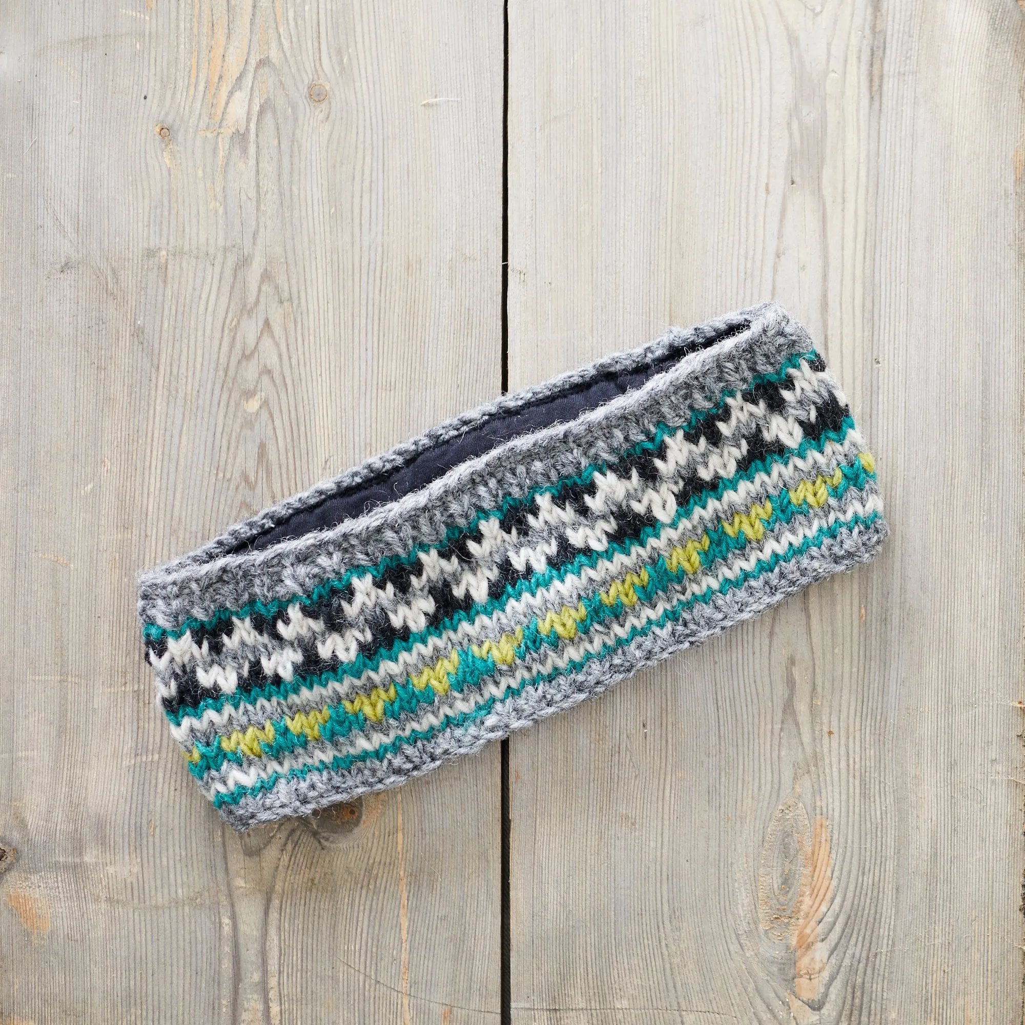 PESHA Fair Isle Lined Wool Earwarmer (WS)