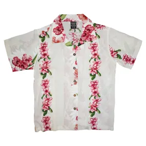 Plumeria Panel Boy's Shirt