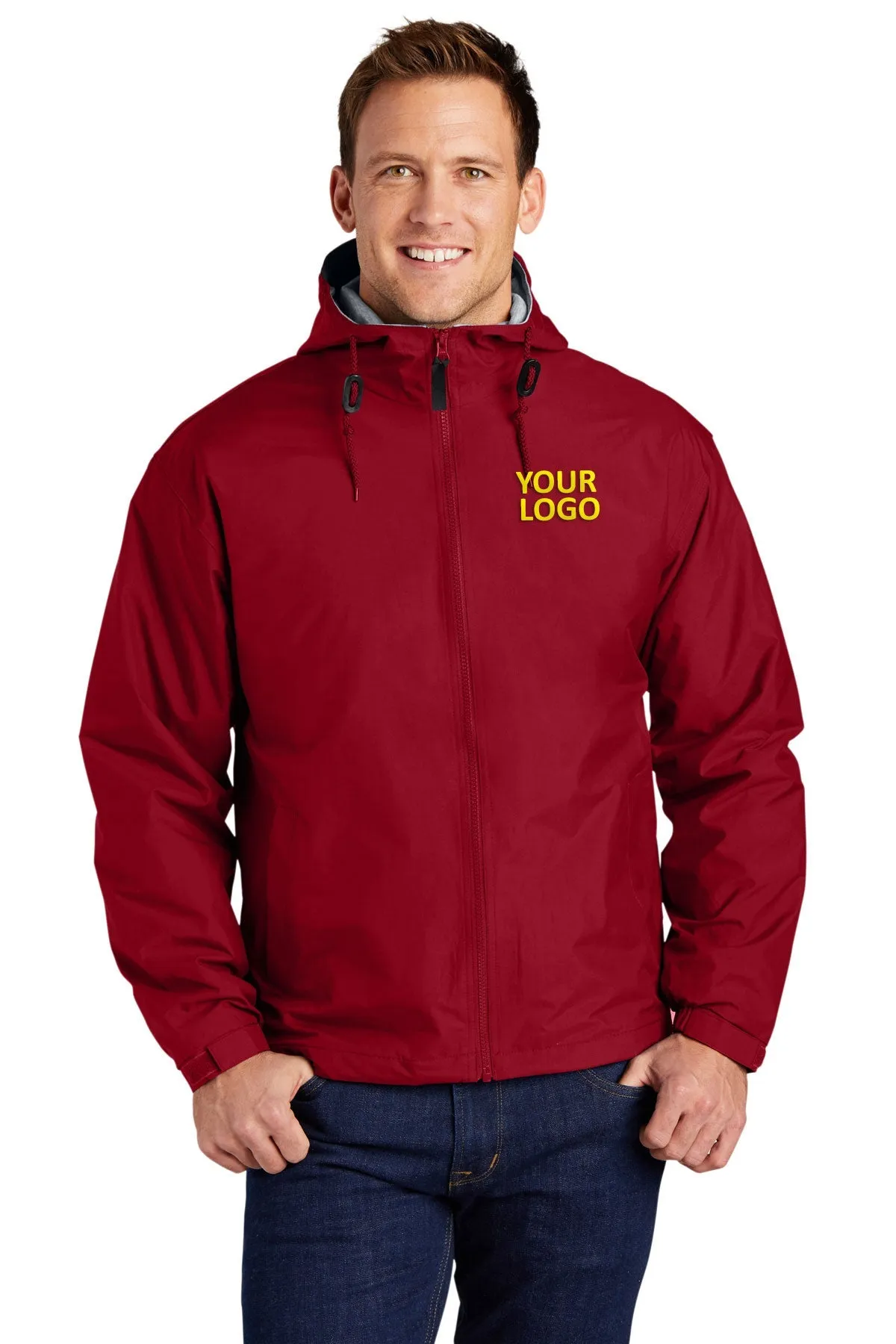 Port Authority Customized Team Jackets, Red/Light Oxford