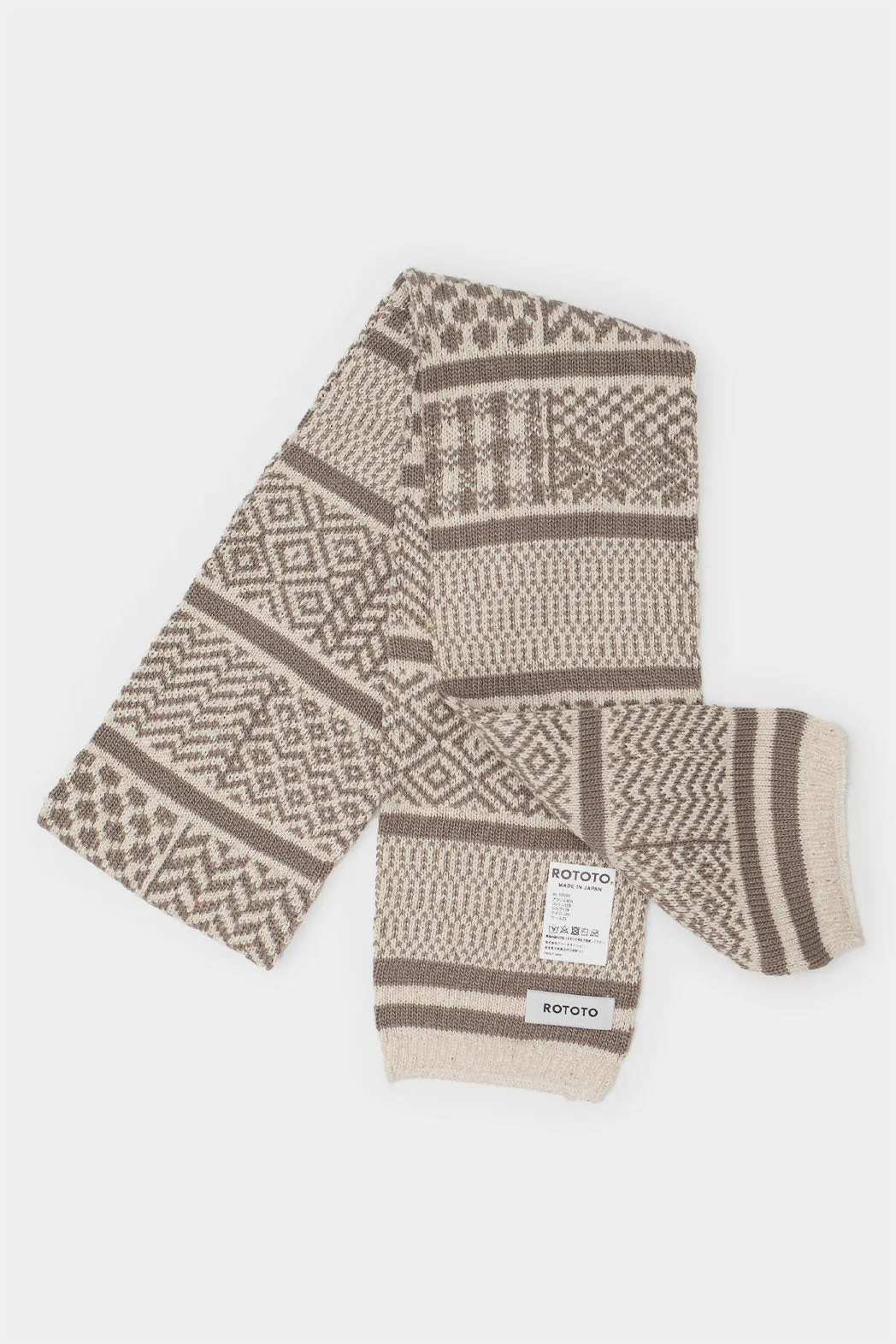 RoToTo Sock-Stole Scarf / Ivory Grey