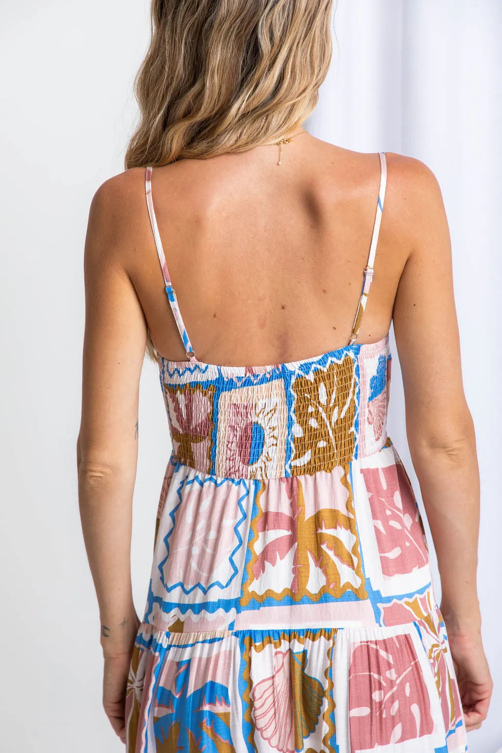 Sable Maxi Dress - Tile Print