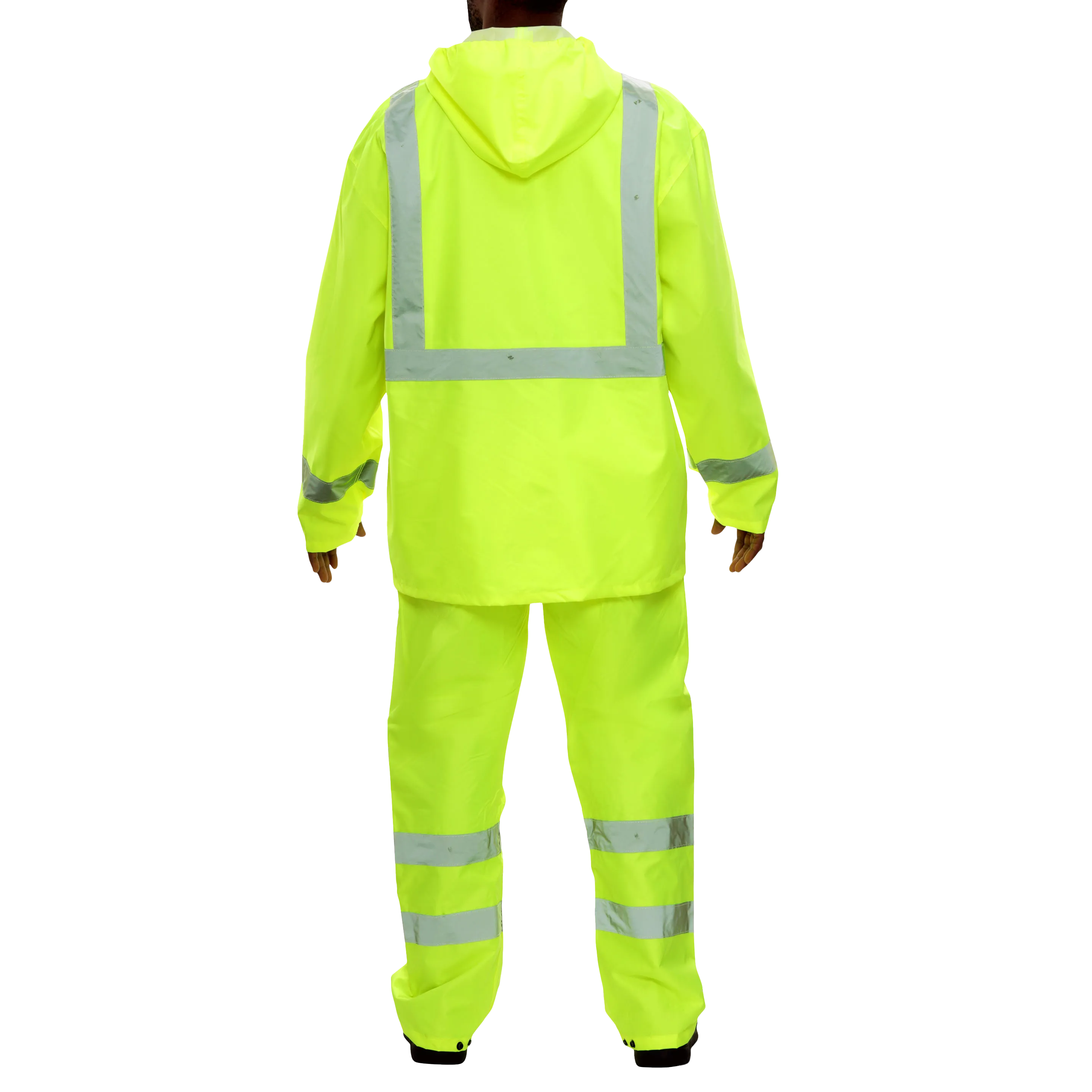 Safety Raingear Hi Vis Rainsuit Waterproof Hooded Parka & Pants