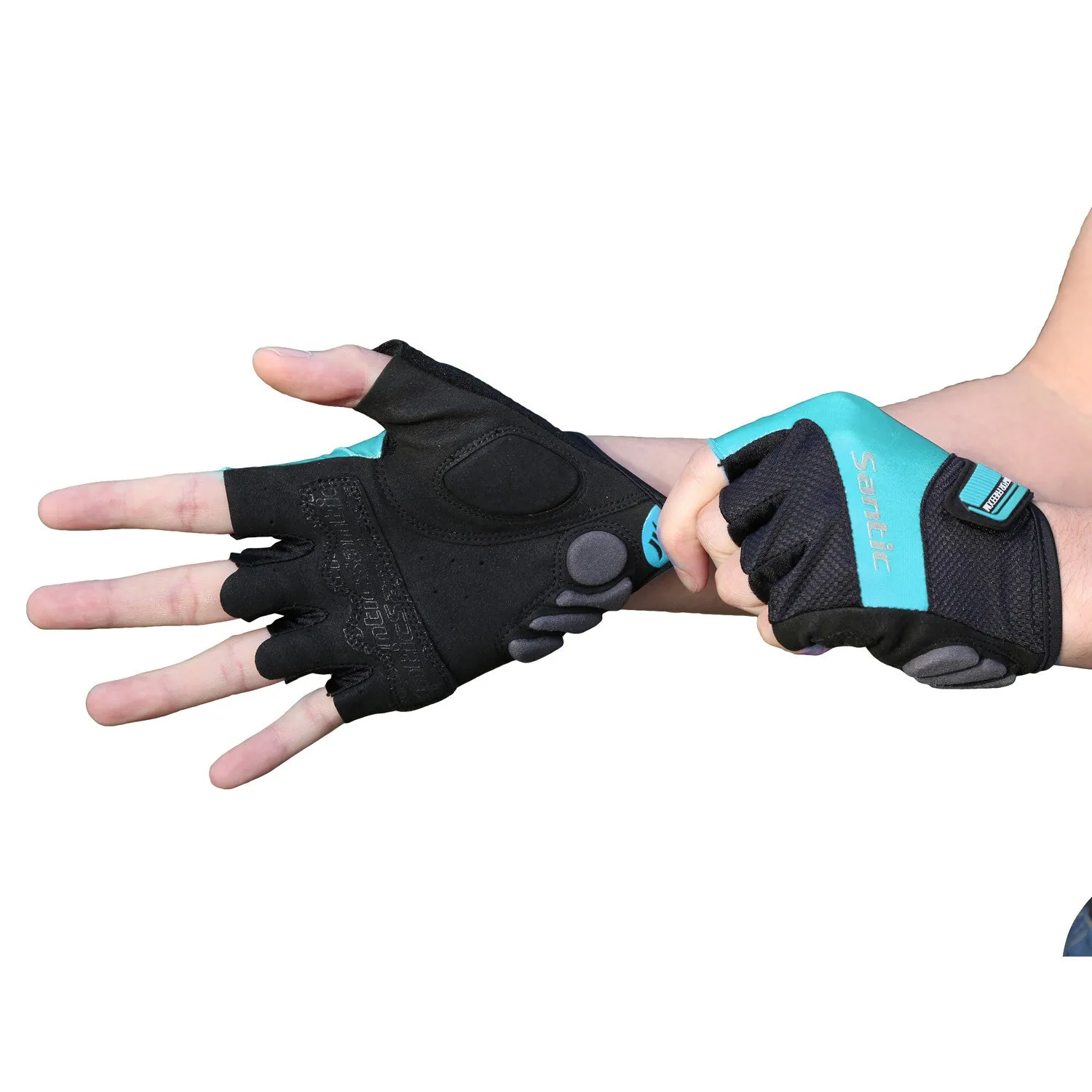 Santic Java Men Cycling Gloves Half Finger – Blue