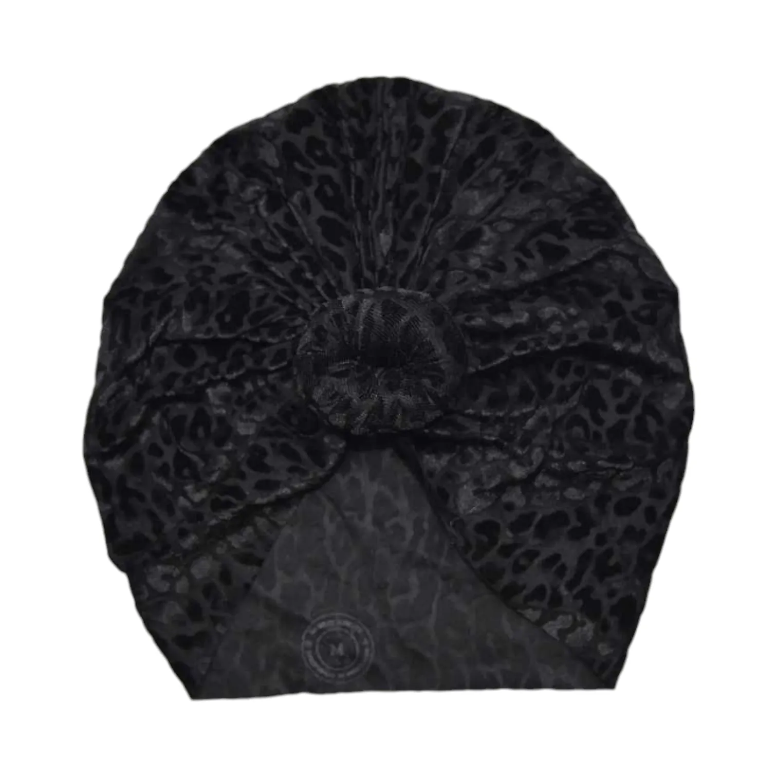 Selkie | Black Leopard | Velvet Burnout Headwrap