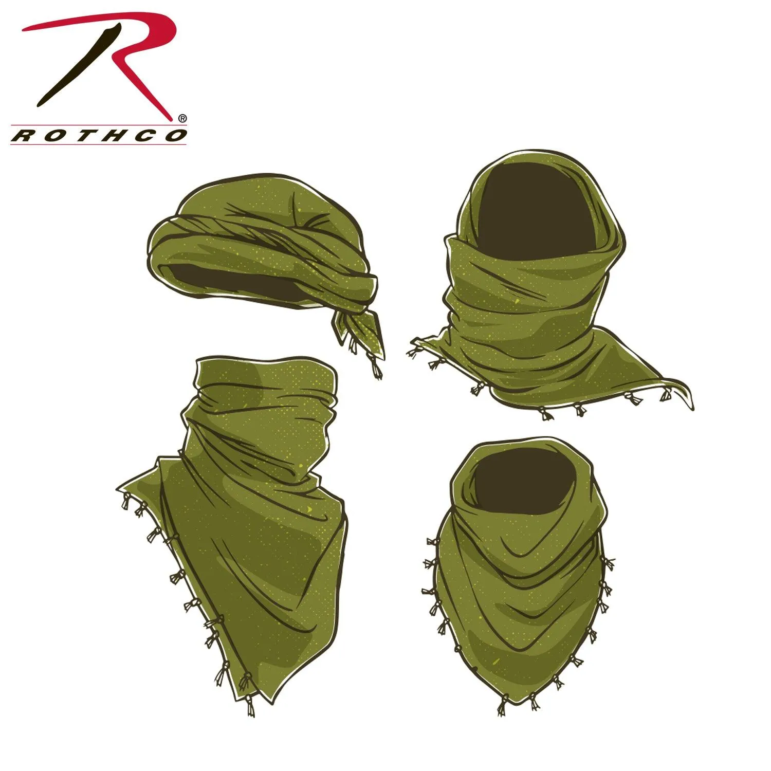 Spartan Shemagh Tactical Desert Keffiyeh Scarf