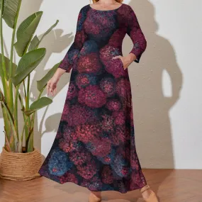 *Spring   Summer Collection* Plus Size Long Sleeve Pocket Maxi Dress