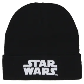 Star Wars Beanie Hat Embroidered Logo Cuff Knit Beanie Cap