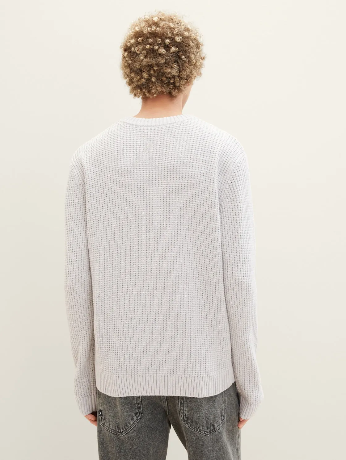 STRUCTURED CREW NECK SWEATER