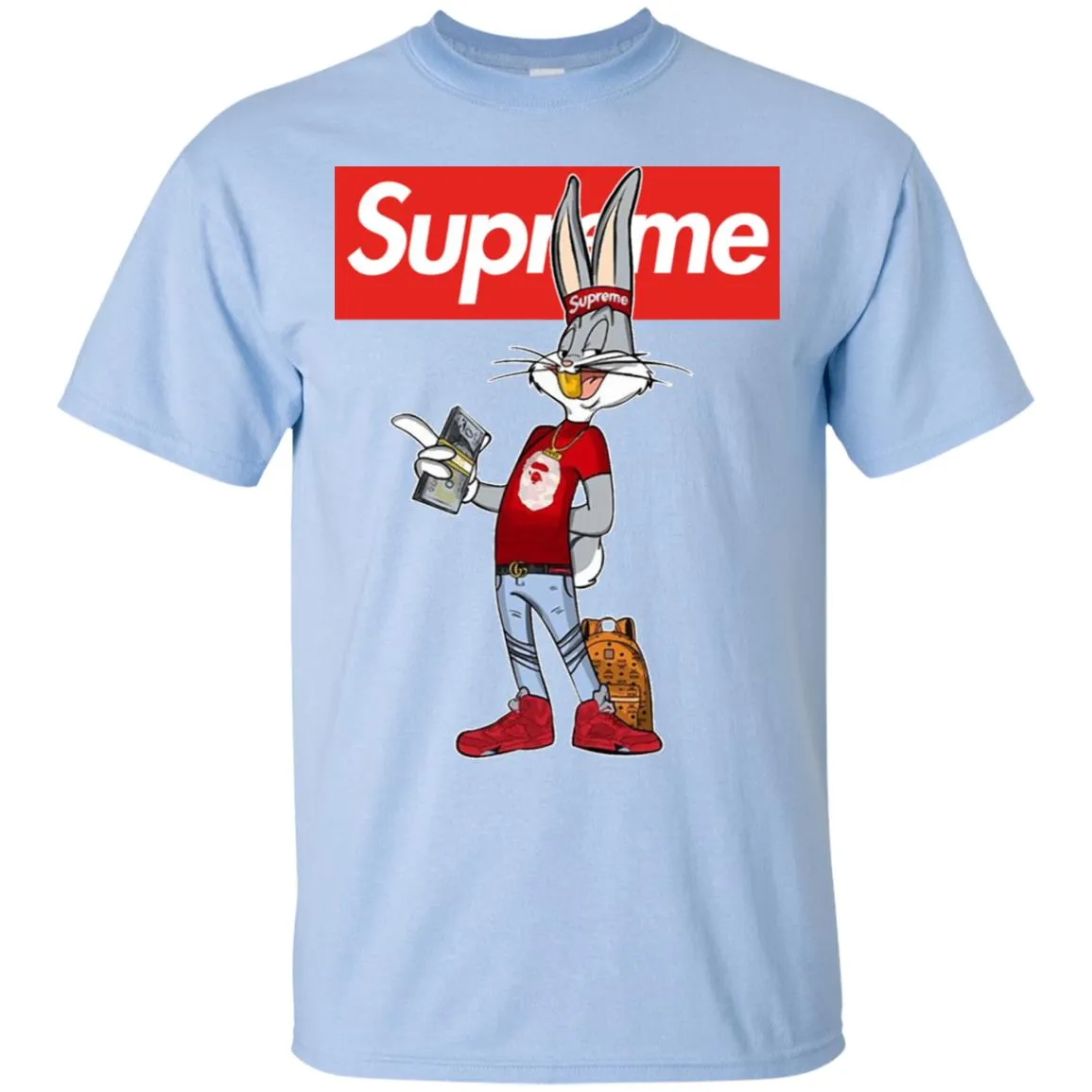 Supreme Rabbit Money Men Cotton T-Shirt