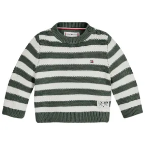 Tommy Hilfiger Baby Structured Stripe Sweater Avalon Green Stripe