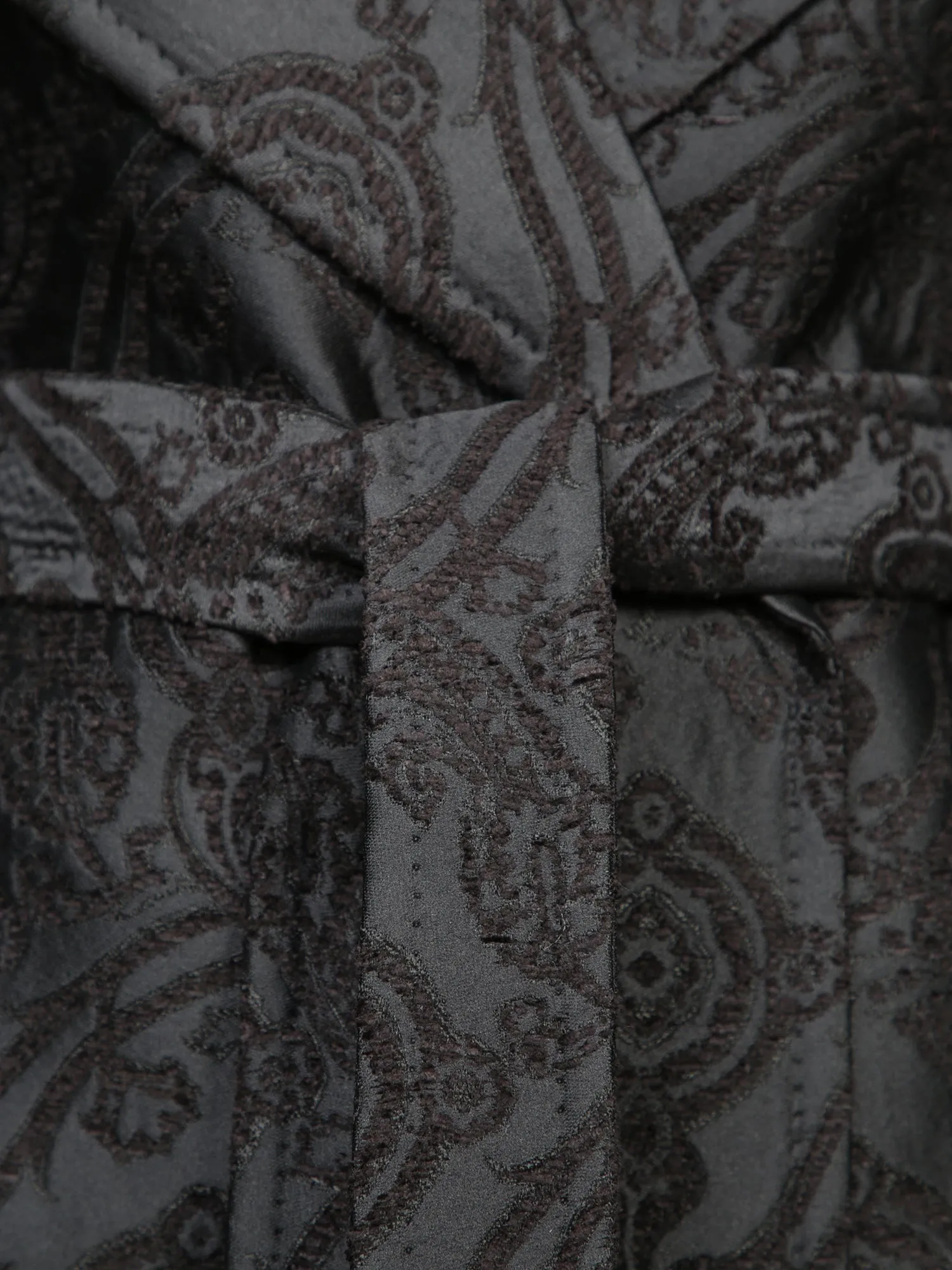 Ton sur Ton Black Jacquard Trench