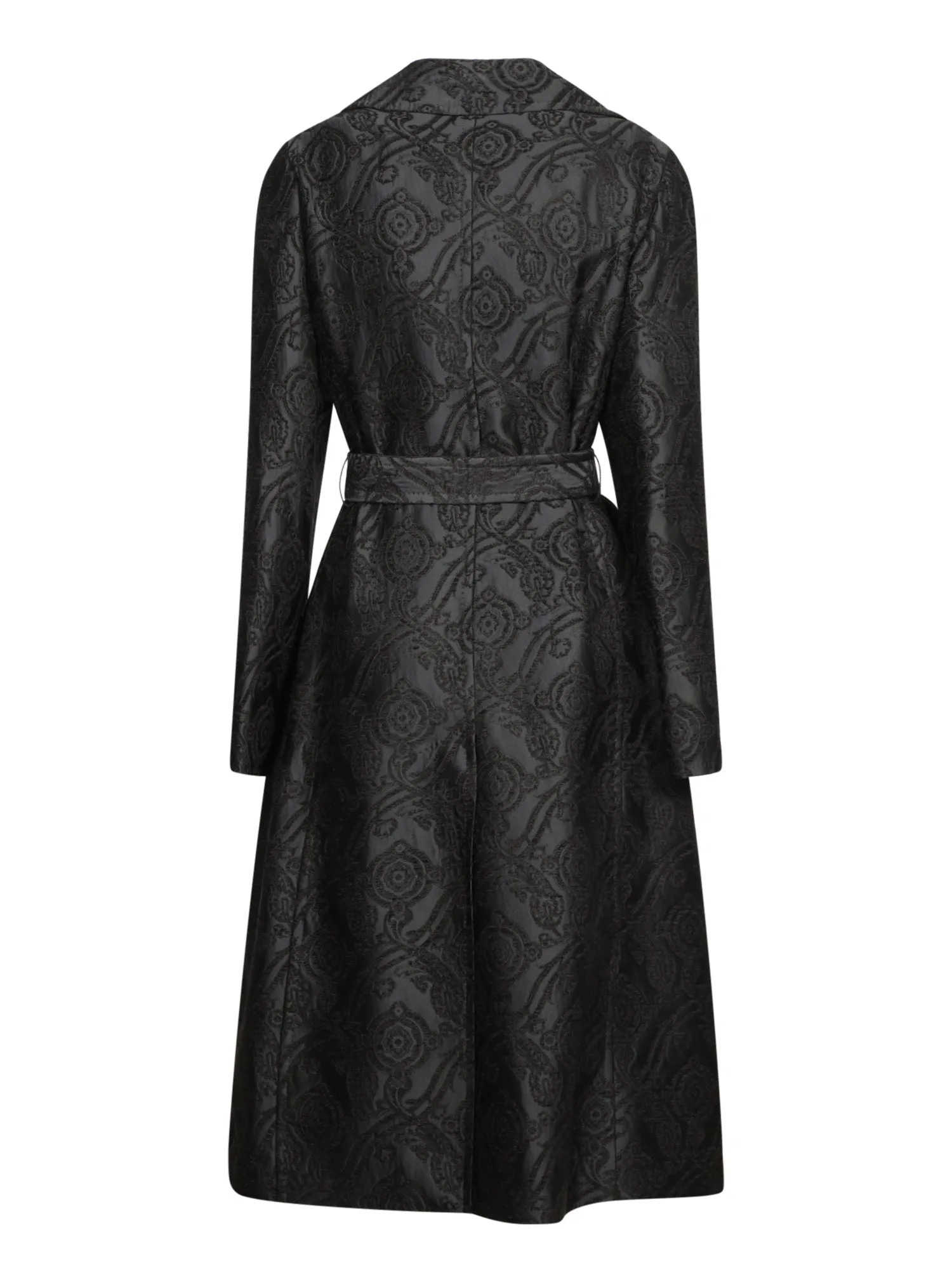 Ton sur Ton Black Jacquard Trench