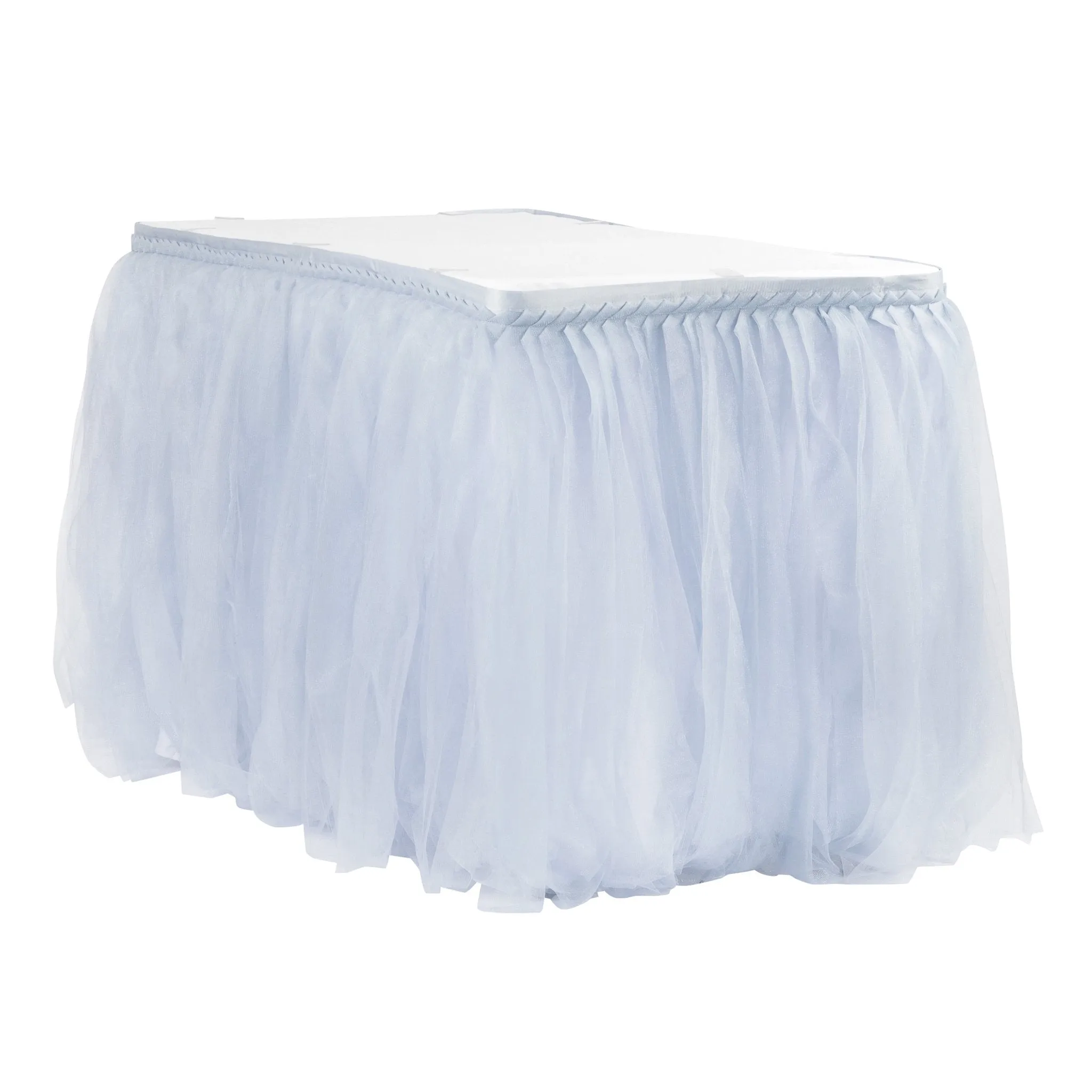 Tulle Tutu 14ft Table Skirt - Dusty Blue