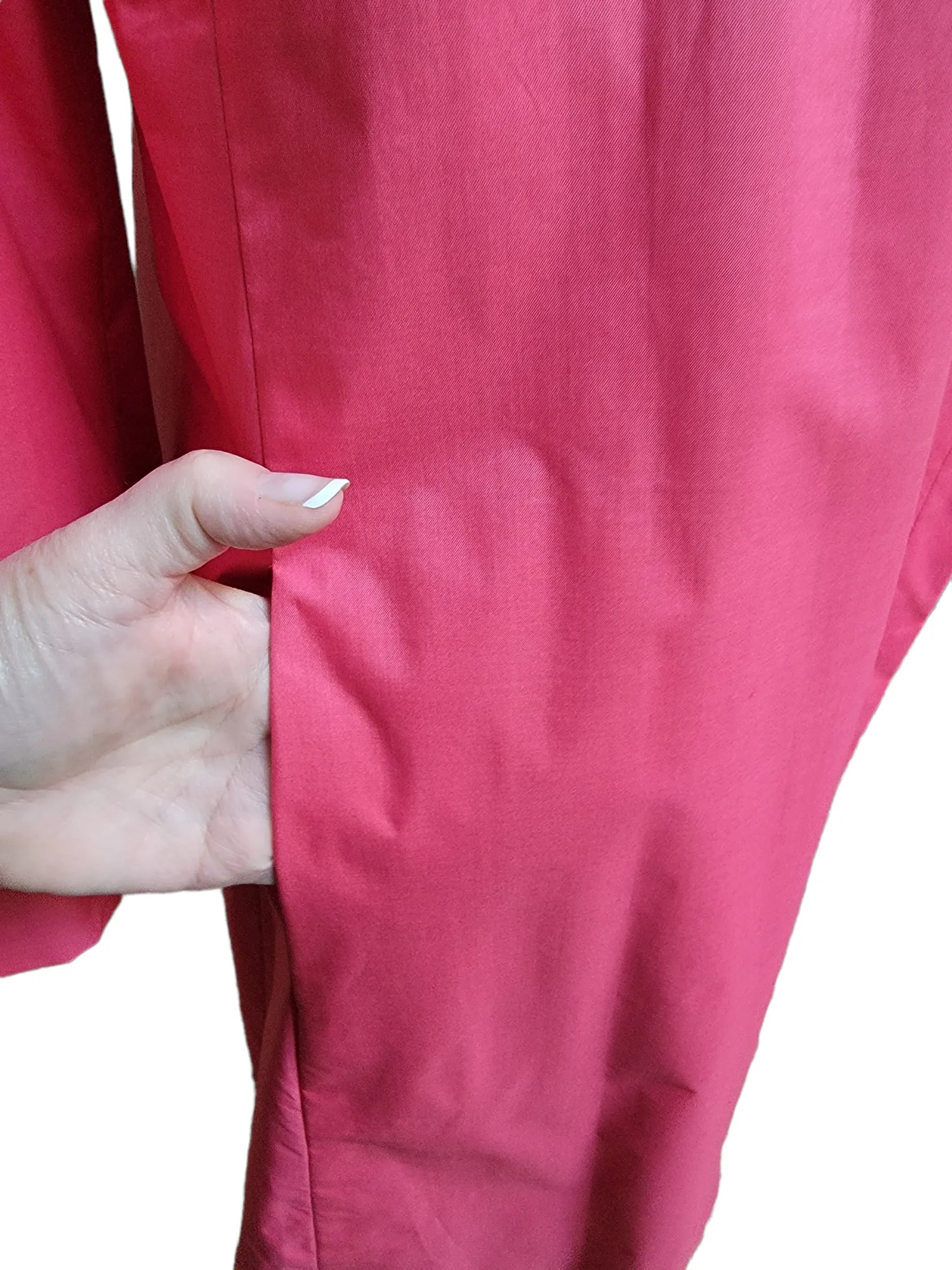 Vintage 1974 Pauline Trigere Custom Made Pink Raincoat