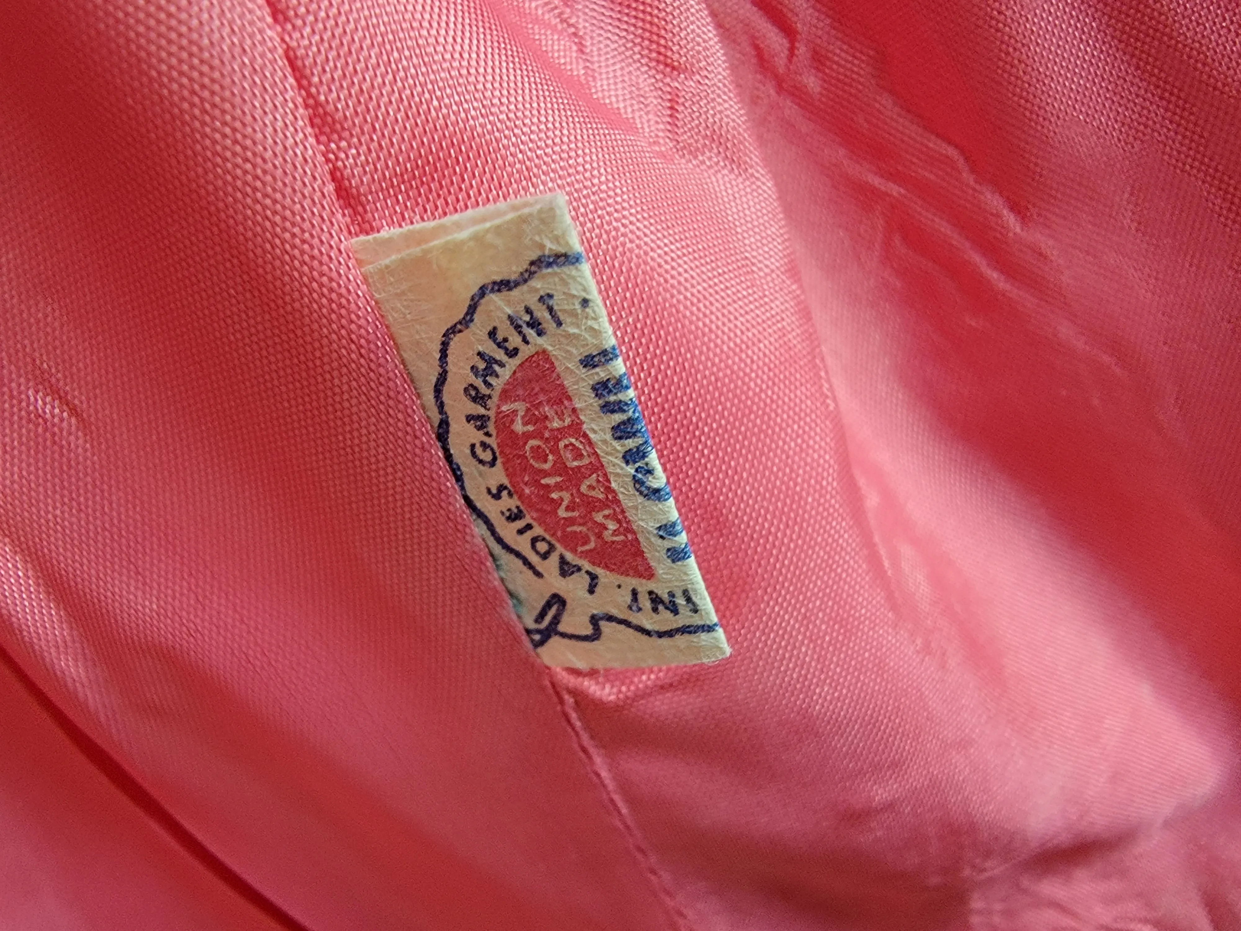 Vintage 1974 Pauline Trigere Custom Made Pink Raincoat