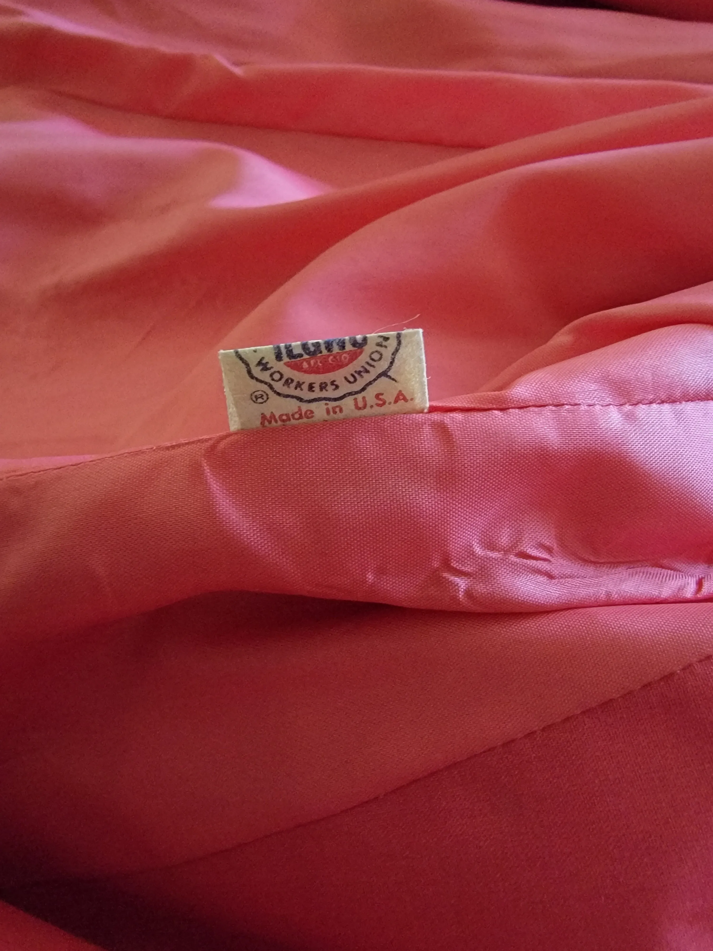 Vintage 1974 Pauline Trigere Custom Made Pink Raincoat