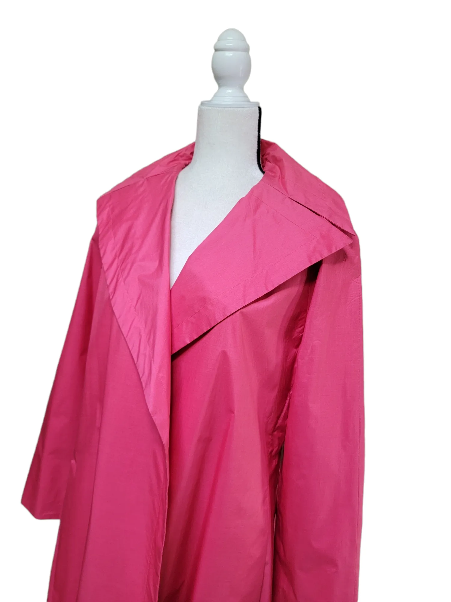 Vintage 1974 Pauline Trigere Custom Made Pink Raincoat