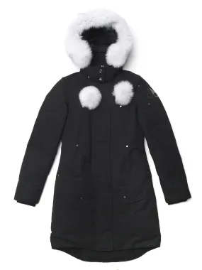 W STIRLING PARKA LDS BLACK NATURAL