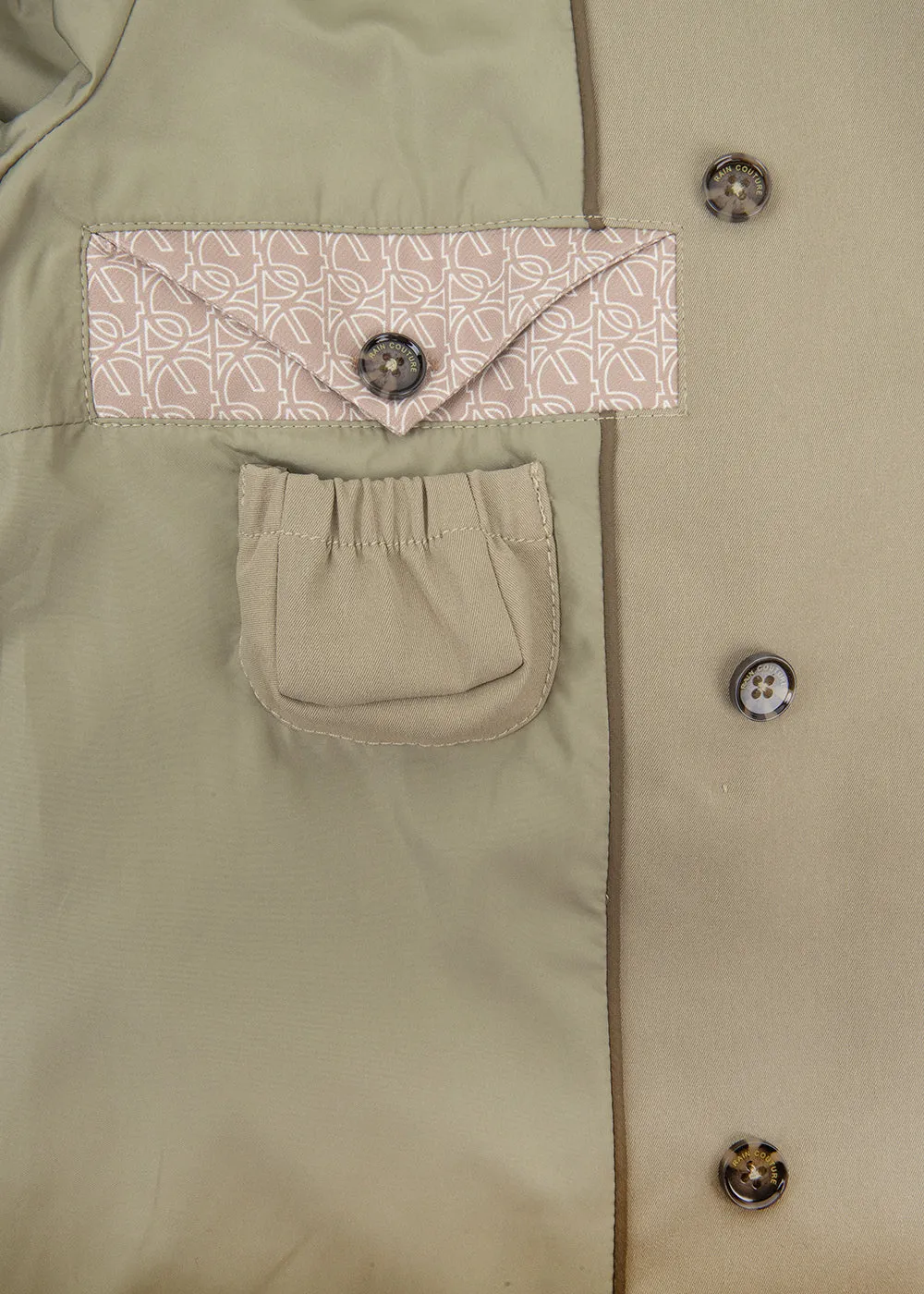 Waterproof Straight Trench - Khaki Green