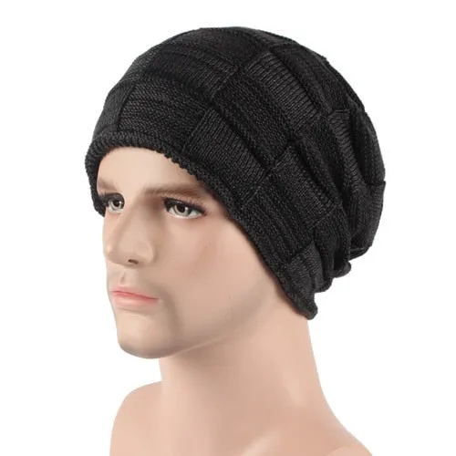 Winter Beanie Hat Scarf skullies beanies Soft Skull Warm Baggy Cap Mask Hats For Men Women Knitted Hat