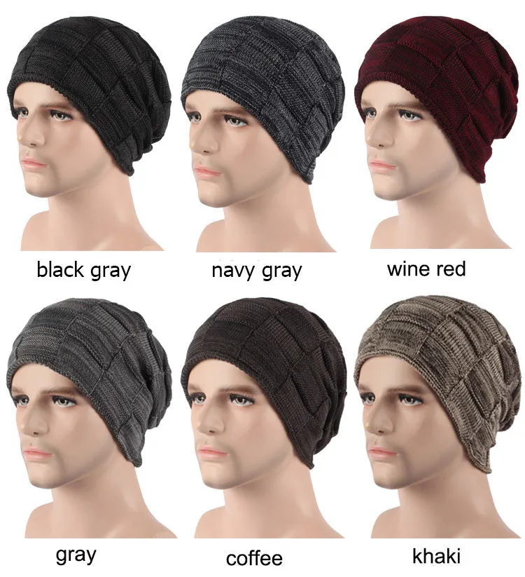 Winter Beanie Hat Scarf skullies beanies Soft Skull Warm Baggy Cap Mask Hats For Men Women Knitted Hat