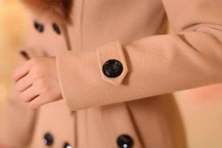 Winter Faux Trenchcoat, Slim Double Breasted