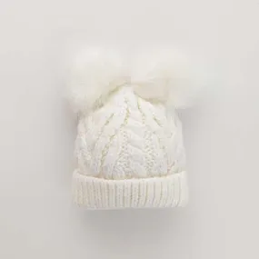 Winter White Fluffer Beanie Hat for Babies, Toddlers & Kids