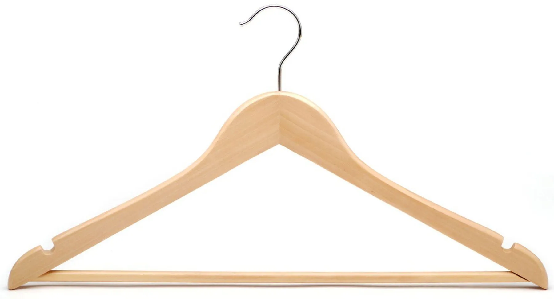 Wooden Hangers With Metal Hook - 40/60/80/120 Pack